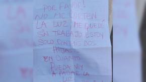 Padre envía carta y suplica que no le corten la luz: "Me quedé sin trabajo, solo con mis dos hijas"