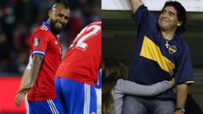 Hinchas de Boca Juniors recuerdan palabras de Maradona para convencer a Vidal: "Hazlo por Diego" Hinchas de Boca Juniors recuerdan palabras de Maradona para convencer a Vidal: "Hazlo por Diego"