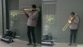 [VIDEO] Haitiano se luce tocando "La Consentida" en trombón: "Me siento chileno"