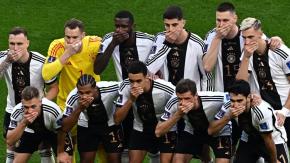La protesta de los jugadores de Alemania antes de su debut en el Mundial de Catar 2022 La protesta de los jugadores de Alemania antes de su debut en el Mundial de Catar 2022