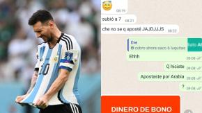 "No puede ser": Joven apostó por error que Arabia Saudita ganaría a Argentina y se hizo de un botín "No puede ser": Joven apostó por error que Arabia Saudita ganaría a Argentina y se hizo de un botín