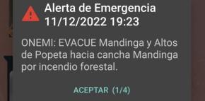 Ordenan evacuación de cuatro sectores de Melipilla por incendio forestal Ordenan evacuación de cuatro sectores de Melipilla por incendio forestal
