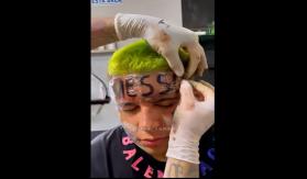 Fanático se tatuó en la frente la palabra "Messi" y se arrepintió: "He sido objeto de rechazos" Fanático se tatuó en la frente la palabra "Messi" y se arrepintió: "He sido objeto de rechazos"
