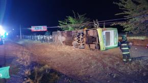 Volcamiento de bus de Turbus en Rosario deja 15 lesionados Volcamiento de bus de Turbus en Rosario deja 15 lesionados