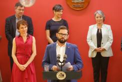 Boric encabeza consejo de gabinete en primer aniversario de gobierno Boric encabeza consejo de gabinete en primer aniversario de gobierno