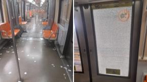 Metro de Santiago denunció destrozos en trenes de la Línea 5 por parte de barristas Metro de Santiago denunció destrozos en trenes de la Línea 5 por parte de barristas