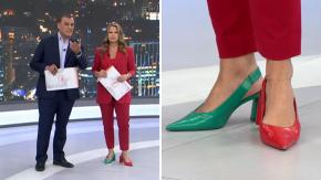 ¿Por qué Soledad Onetto usó zapatos de distinto color durante T13 Central? ¿Por qué Soledad Onetto usó zapatos de distinto color durante T13 Central?