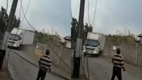 [VIDEO] Camión arrasa con cables de luz en San Bernardo: 5 mil clientes quedaron servicio