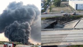 Autopista de Philadelphia se derrumba tras explosión de camión cisterna con petróleo 