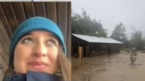 Rescatan a mujer embarazada y su familia tras desborde de río Ancoa en Linares Rescatan a mujer embarazada y su familia tras desborde de río Ancoa en Linares