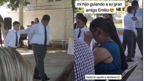 Niño se hace viral en Tiktok al guiar a su amigo ciego durante su graduación de colegio Niño se hace viral en Tiktok al guiar a su amigo ciego durante su graduación de colegio