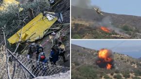 El instante en que avión se estrella mientras combatía incendios en Grecia El instante en que avión se estrella mientras combatía incendios en Grecia