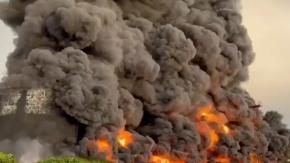 Evacuaciones en Crimea por un gran incendio en base militar Evacuaciones en Crimea por un gran incendio en base militar