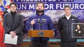 Presidente Boric anunció ayudas para damnificados por sistema frontal
