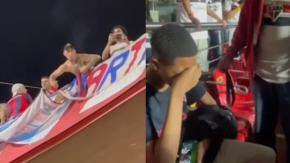 Despiadado acto de racismo: hinchas argentinos hacen llorar a niño brasileño de 12 años tras arrojarle cáscara de plátano Despiadado acto de racismo: hinchas argentinos hacen llorar a niño brasileño de 12 años tras arrojarle cáscara de plátano