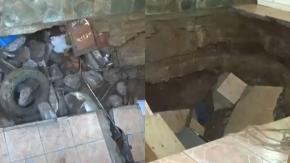 Impactantes imágenes de socavón dentro de casa en Tomé: Afectado culpa a su vecino Impactantes imágenes de socavón dentro de casa en Tomé: Afectado culpa a su vecino