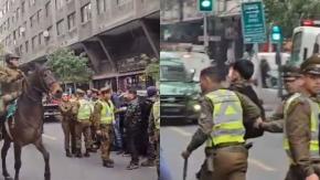 Con alto contingente policial: Así fue la detención de Cris MJ en el centro de Santiago Con alto contingente policial: Así fue la detención de Cris MJ en el centro de Santiago