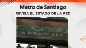 Metro de Santiago: revisa el estado del servicio y si hay estaciones cerradas Metro de Santiago: revisa el estado del servicio y si hay estaciones cerradas