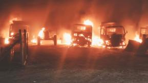 Al menos 10 maquinarias quemadas tras ataque incendiario en Alto Biobío Al menos 10 maquinarias quemadas tras ataque incendiario en Alto Biobío