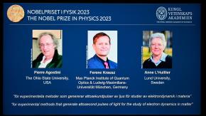 Nobel de Física para Agostini, Krausz y L'Huillier por estudio de electrones Nobel de Física para Agostini, Krausz y L'Huillier por estudio de electrones