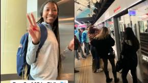 "Mejor que el de Nueva York": Atleta estadounidense dio su opinión sobre el Metro de Santiago "Mejor que el de Nueva York": Atleta estadounidense dio su opinión sobre el Metro de Santiago