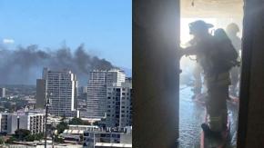 Incendio consumió departamento en el centro de Santiago Incendio consumió departamento en el centro de Santiago