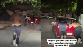"Es como un superhéroe": Captan a Sammis Reyes ayudando a empujar auto en panne en Año Nuevo "Es como un superhéroe": Captan a Sammis Reyes ayudando a empujar auto en panne en Año Nuevo