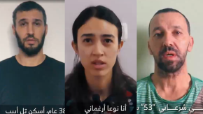 Hamás publica video de tres rehenes israelíes vivos Hamás publica video de tres rehenes israelíes vivos