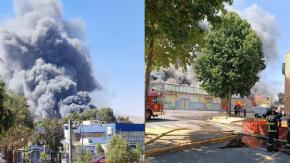 Incendio afecta a industria de Conchalí: Columna de humo es visible desde varias partes de Santiago Incendio afecta a industria de Conchalí: Columna de humo es visible desde varias partes de Santiago