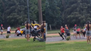 Hinchas de Colo Colo protagonizan pelea en el Parque San Martín de Mendoza