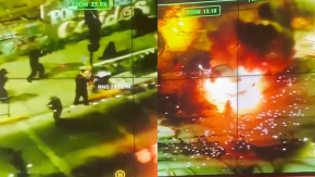 Encapuchados armados queman auto en Pedro Aguirre Cerda en Día del Joven Combatiente Encapuchados armados queman auto en Pedro Aguirre Cerda en Día del Joven Combatiente