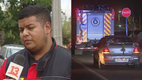 Habla bombero secuestrado en Buin: "Uno nunca espera pasar por esto, menos cuando uno va a prestar ayuda" Habla bombero secuestrado en Buin: "Uno nunca espera pasar por esto, menos cuando uno va a prestar ayuda"