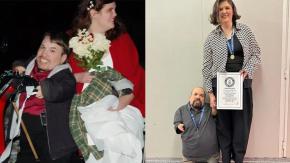 Matrimonio recibe un Récord Guinness por su inusual diferencia de altura Matrimonio recibe un Récord Guinness por su inusual diferencia de altura