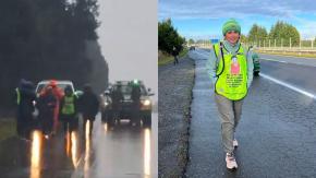 Bajo intensa lluvia: Viralizan nuevo video de madre que camina desde Chiloé a Santiago para pedir ayuda por su hijo Bajo intensa lluvia: Viralizan nuevo video de madre que camina desde Chiloé a Santiago para pedir ayuda por su hijo