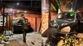 Sujetos ebrios chocaron contra casa en Buin y luego golpearon a guardia municipal Sujetos ebrios chocaron contra casa en Buin y luego golpearon a guardia municipal