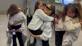Gala Caldirola ya está en Chile: Tuvo emotivo reencuentro con su hija en el aeropuerto tras meses sin verse
