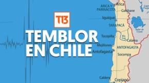 Registran temblor en la Región de Tarapacá