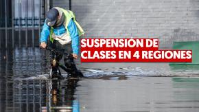 Sistema frontal: Anuncian suspensión total de clases en cuatro regiones