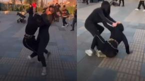 Captan brutal pelea entre influencers en las afueras del Mall Plaza Oeste