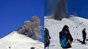 Se registra pulso de cenizas del volcán Villarrica: Había personas esquiando en el lugar Se registra pulso de cenizas del volcán Villarrica: Había personas esquiando en el lugar