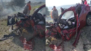 Accidente de tránsito en Casablanca deja una persona fallecida: vehículo quedó totalmente destruido