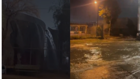La Pintana: casas anegadas tras gran fuga en copa de agua La Pintana: casas anegadas tras gran fuga en copa de agua