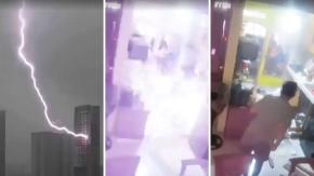 Captan a rayo que ingresó a departamento de una familia: Afectó a una mujer que se encontraba en el lugar Captan a rayo que ingresó a departamento de una familia: Afectó a una mujer que se encontraba en el lugar