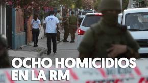 Los ocho homicidios que enlutaron trágico fin de semana en la Región Metropolitana Los ocho homicidios que enlutaron trágico fin de semana en la Región Metropolitana