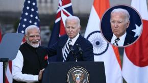 Biden sufre un nuevo lapsus: Olvidó que tenía que presentar al Primer Ministro de India (que estaba atrás suyo)