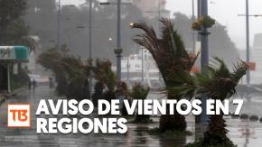 Meteorología emite aviso por vientos normales a moderados en siete regiones: Empezarán el "18"