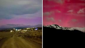 Registran auroras australes en el sur de Chile: Se deben a una tormenta geomagnética