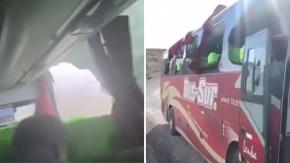 Impresionante: Ventanas de bus estallan por fuertes vientos en Torres del Paine