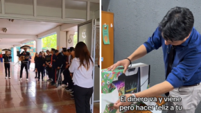 Desde mariachis a una PS5: Estudiantes sacan aplausos por regalos en el Día del Profesor