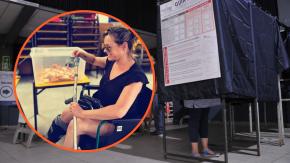 "Las cosas de la vida": Claudia Conserva sorprendió al llegar a votar en silla de ruedas tras sufrir accidente